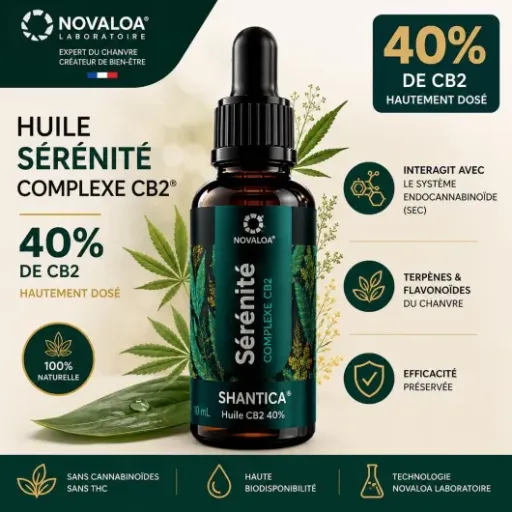 Test Huile Sérénité Complexe CB2 40% : une alternative sans CBD qui mise tout sur le chanvre