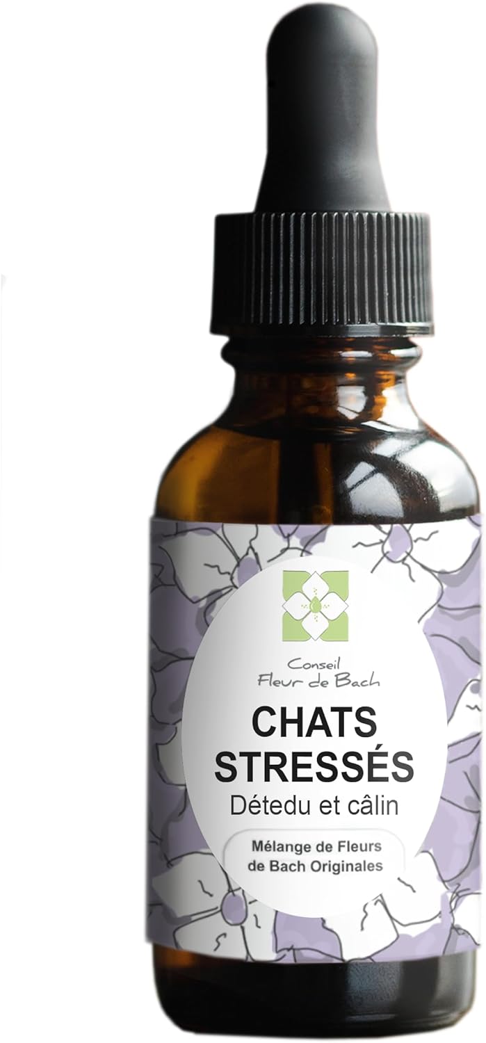 Conseil fleur de Bach® - Fleurs de Bach Chat stressé Un mélange Qui va Aider Votre Chat à se Calmer Flacon de 10 ML