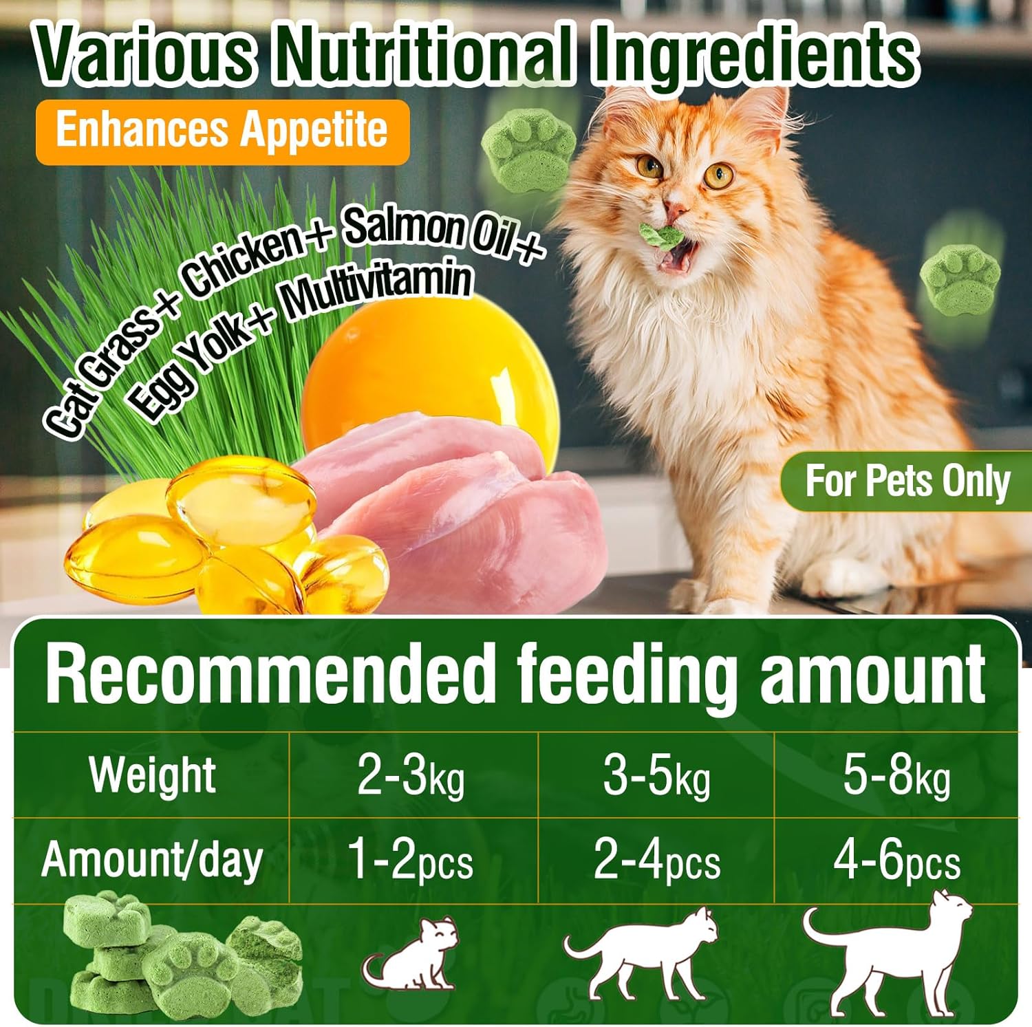 Bâton de Dentition d'herbe de Chat, 50g Comestible Collations pour Chats, Friandises pour Chats Lyophilisé de Nettoyeur de Dents Herbe de Chat-50g