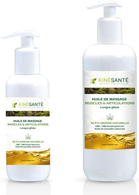 Huile de massage Muscles & Articulations CBD/CBG Broad Spectrum (250 ml) 250 ml (Lot de 1)