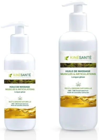 Huile de massage Muscles & Articulations CBD/CBG Broad Spectrum (250 ml) 250 ml (Lot de 1)
