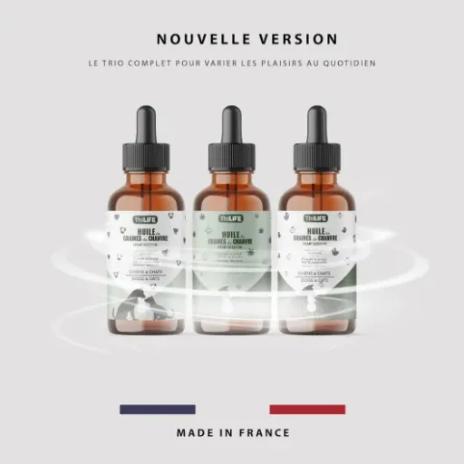 Test Huile de Graines de Chanvre Thilife : 3 saveurs pour chiens et chats, gadget ou vrai plus au quotidien ?