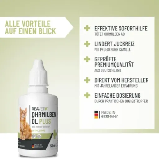 Test ReaVET Huile d'acariens Plus : des gouttes qui calment vraiment les oreilles des chats, avec quelques petits défauts