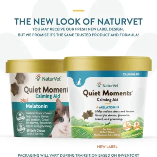 Test NaturVet Quiet Moments Calming Aid : des friandises calmantes qui font le job… quand le chat veut bien les manger