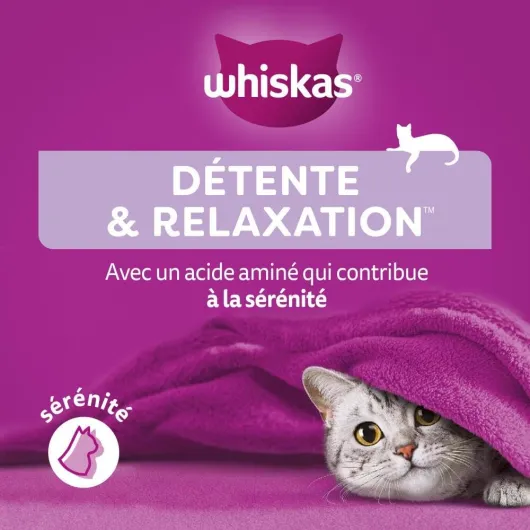 Relax Unwind Détente Relaxation - Friandises au Poulet Aliment complémentaire pour Chat Adulte - 8 Packs de 45g Relax & Unwind