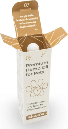 Enecta Pet Oil - Huile de graines de chanvre pour chiens et chats - Pure pressée à froid - Omega 3 et 6 - Bien-être quotidien - Formule Nutraceutique - Flacon 10 ml