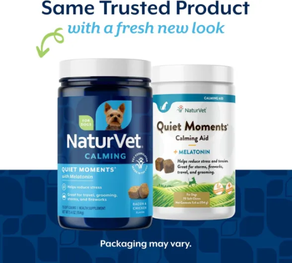 NaturVet – Quiet Moments – Aide apaisante pour Chats – Aide à réduire Le Stress et favoriser la Relaxation – Idéal pour Les tempêtes, Les Feux d'artifice, Les Voyages et Le toilettage – 70 friandises