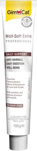 Gimcat Malt Soft Paste Extra + Extra Fibre Diététique Favorise le passage naturel des cheveux avalés 100g