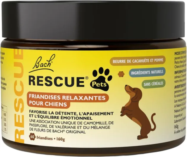 Pets - Friandises pour Chiens - Sérénité pour Voyage, Bruit, Solitude, Visite vétérinaire - Vegan & sans Alcool - Naturel